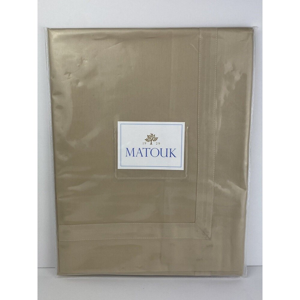 Matouk Italy NWT Standard Sham 600TC Nocturne Sateen #M212 Champagne 21"x27"